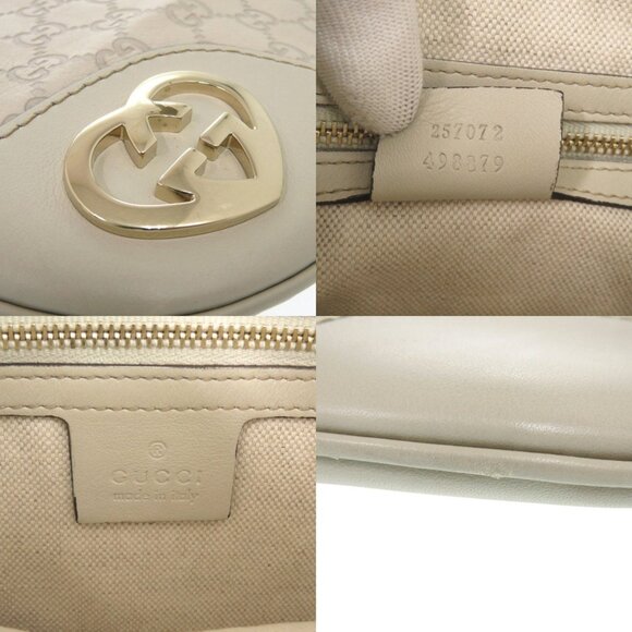 GUCCI White Leather Love Shoulder Bag - Picture 8 of 8